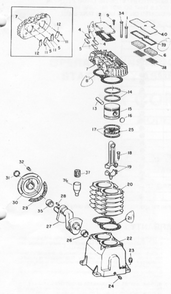 Section 1 Diagram and Parts List for VT510702JY  Campbell Hausfeld Compressor